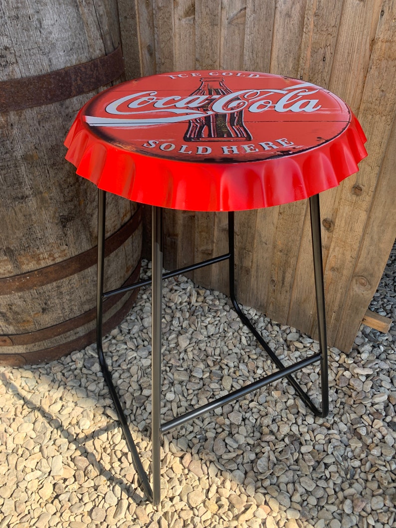 Coca Cola Bottle Top Bar Stool Etsy UK