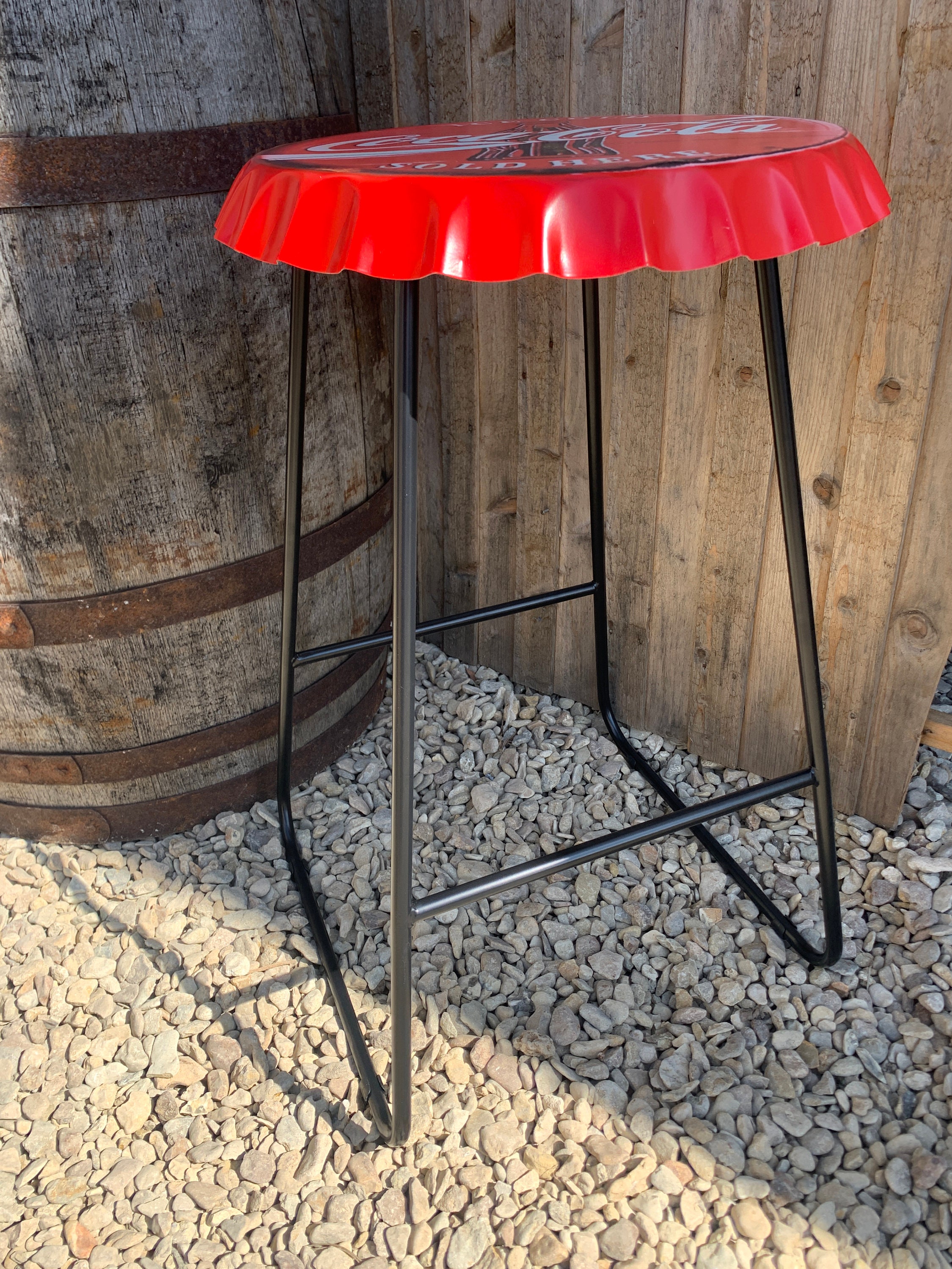 Coca Cola Bottle Top Bar Stool Etsy UK