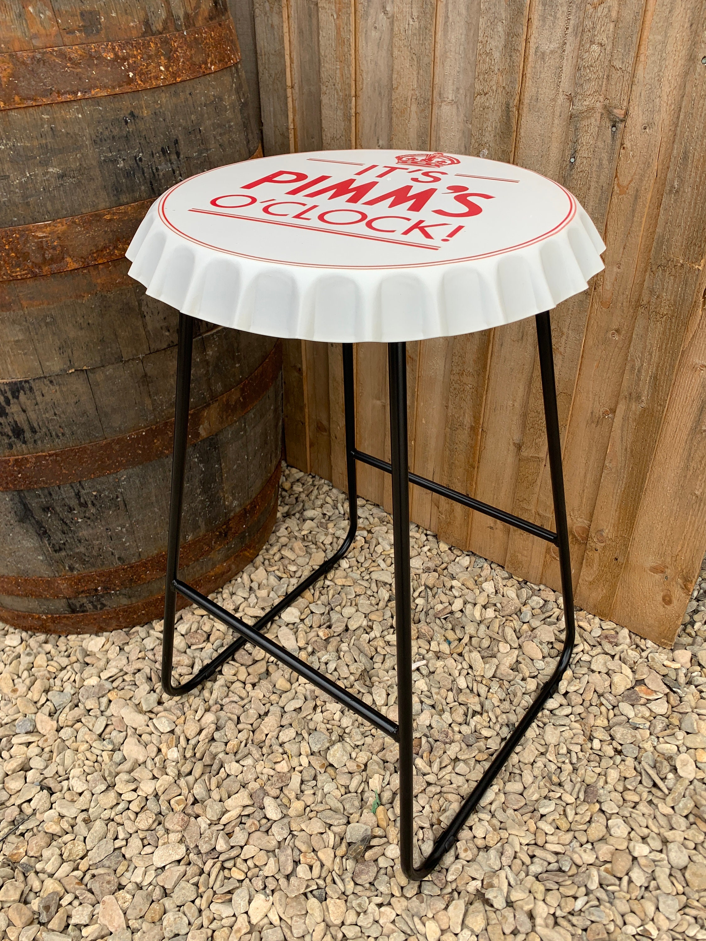 Pimms OClock Bottle Top Bar Stool Etsy