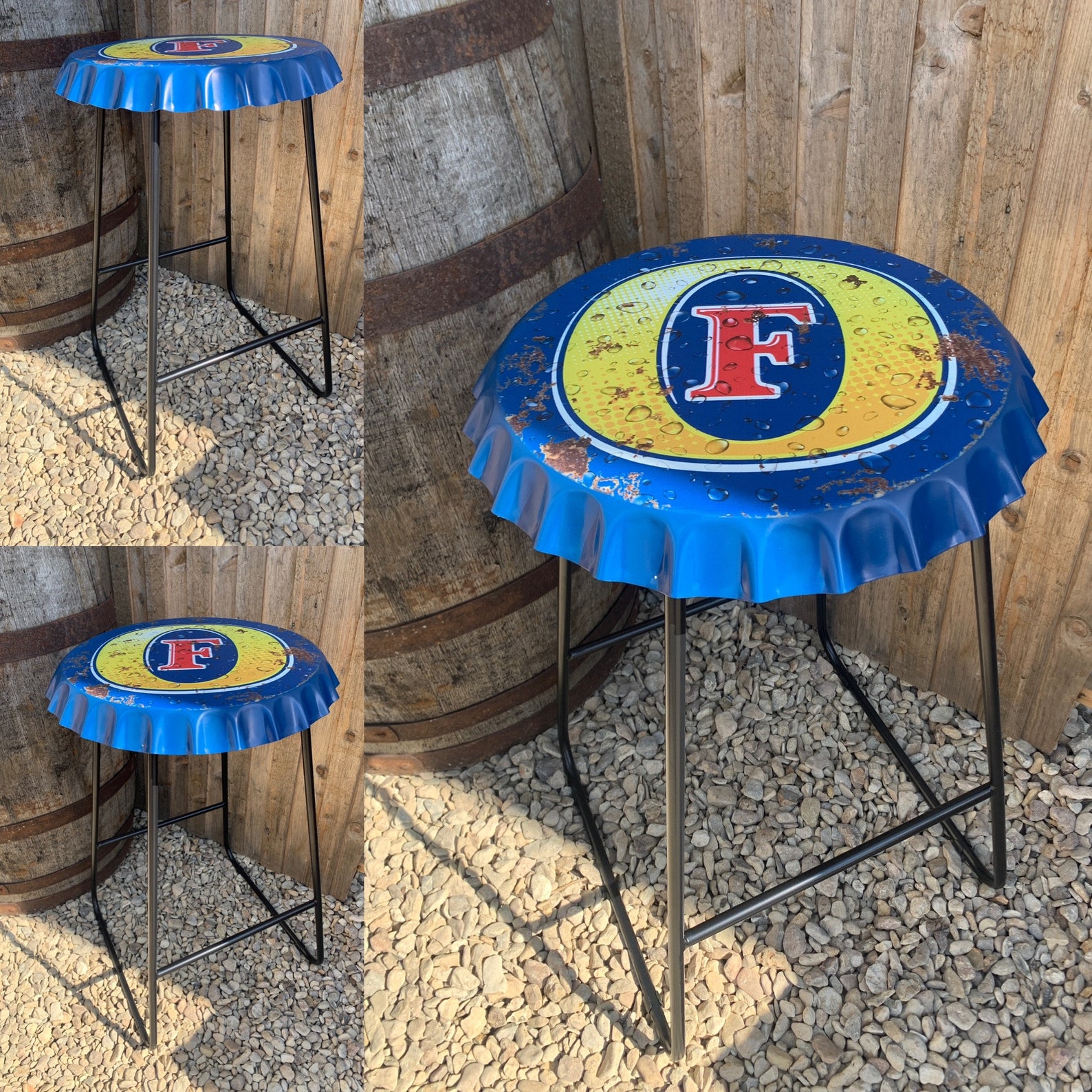 Fosters Lager Bottle Top Bar Stool Etsy