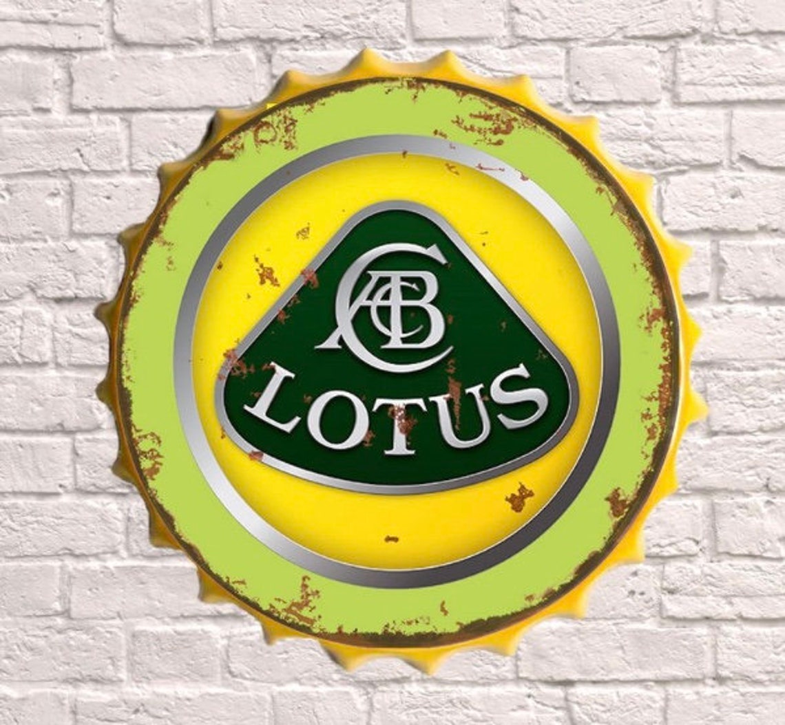 Lotus Metal Bottle Top Sign Wall Art Plaque Etsy