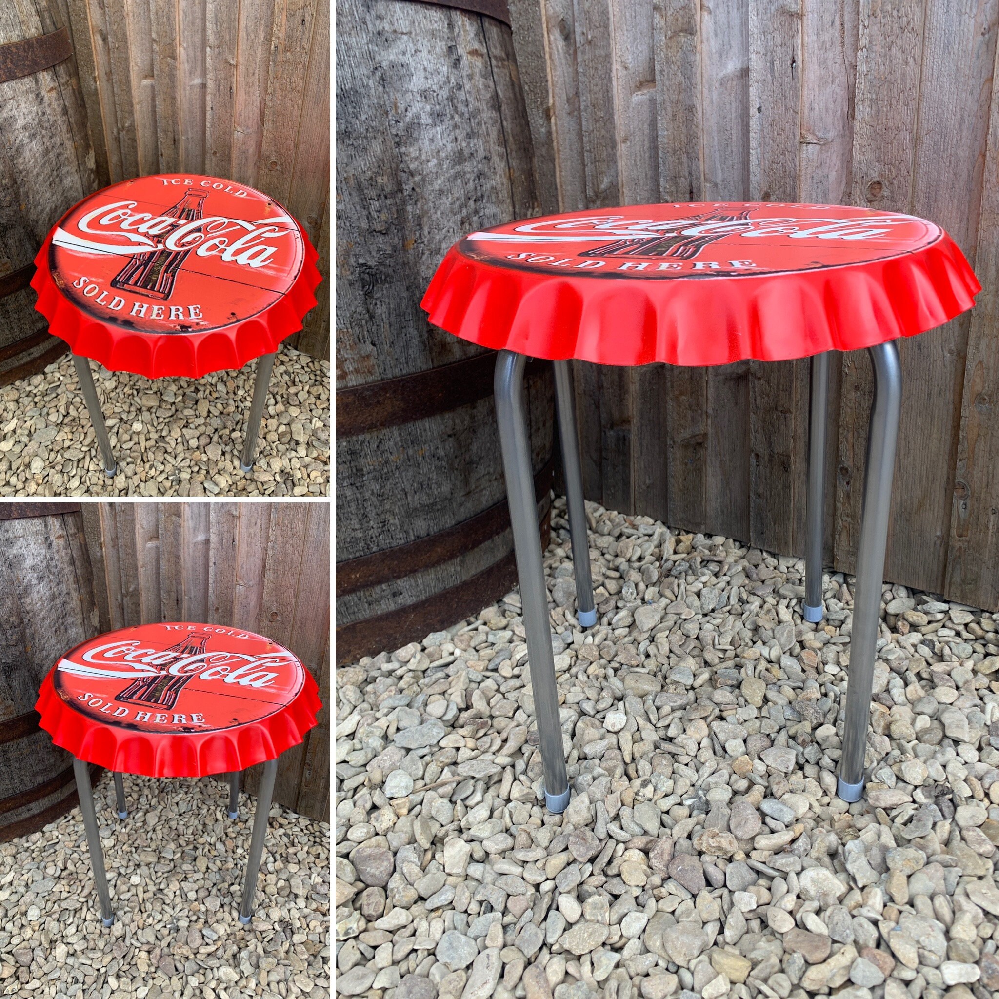Coca Cola Bottle Top Bar Coffee Table Etsy