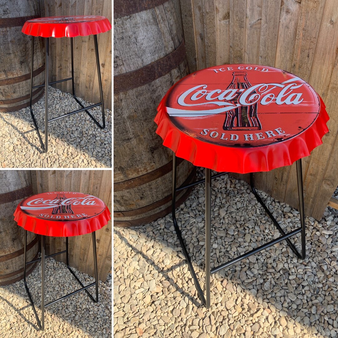 Coca Cola Bottle Top Bar Stool Etsy UK