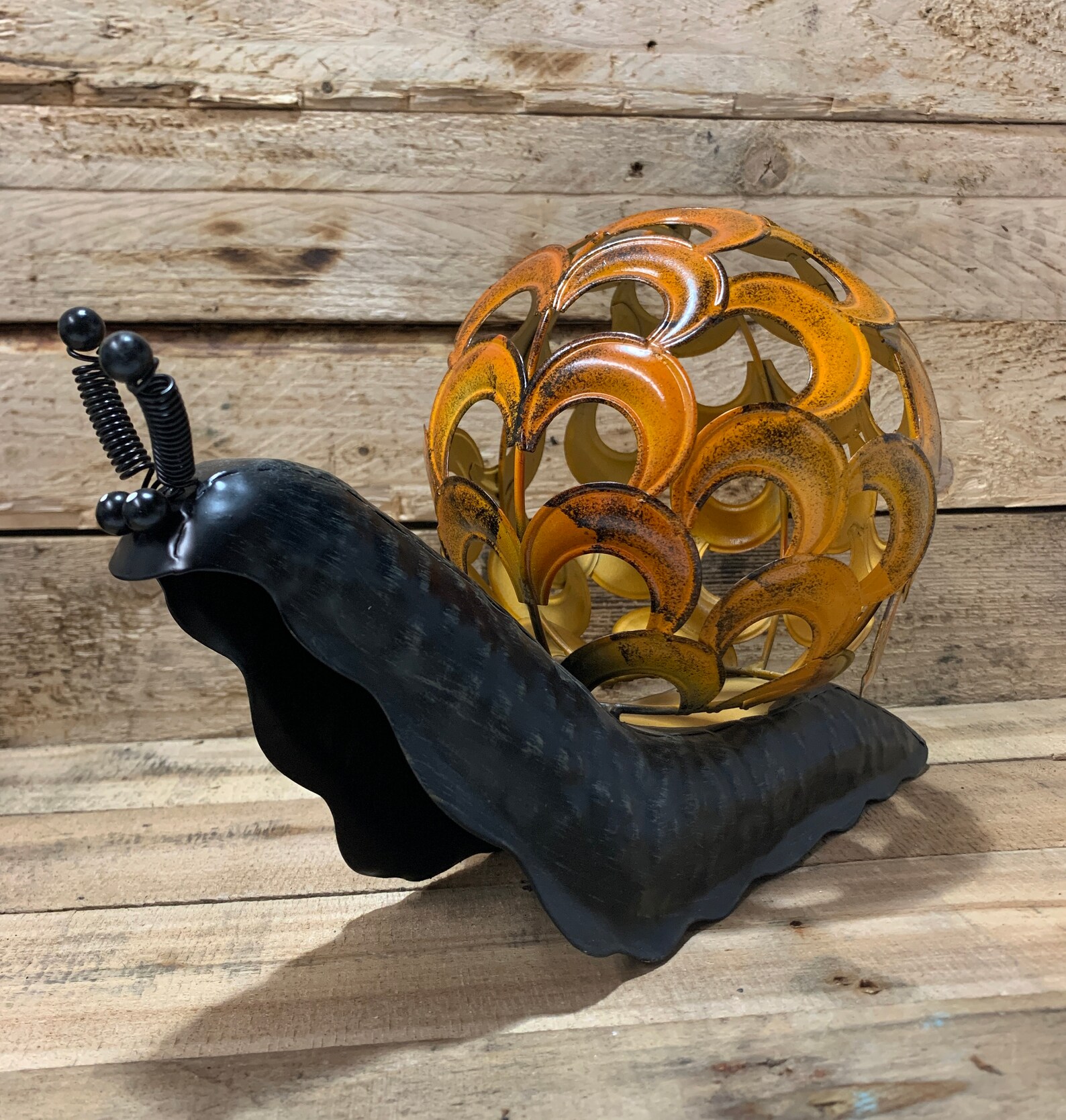Handcrafted Metal Snail Garden Ornament Statue Sculpture Etsy UK