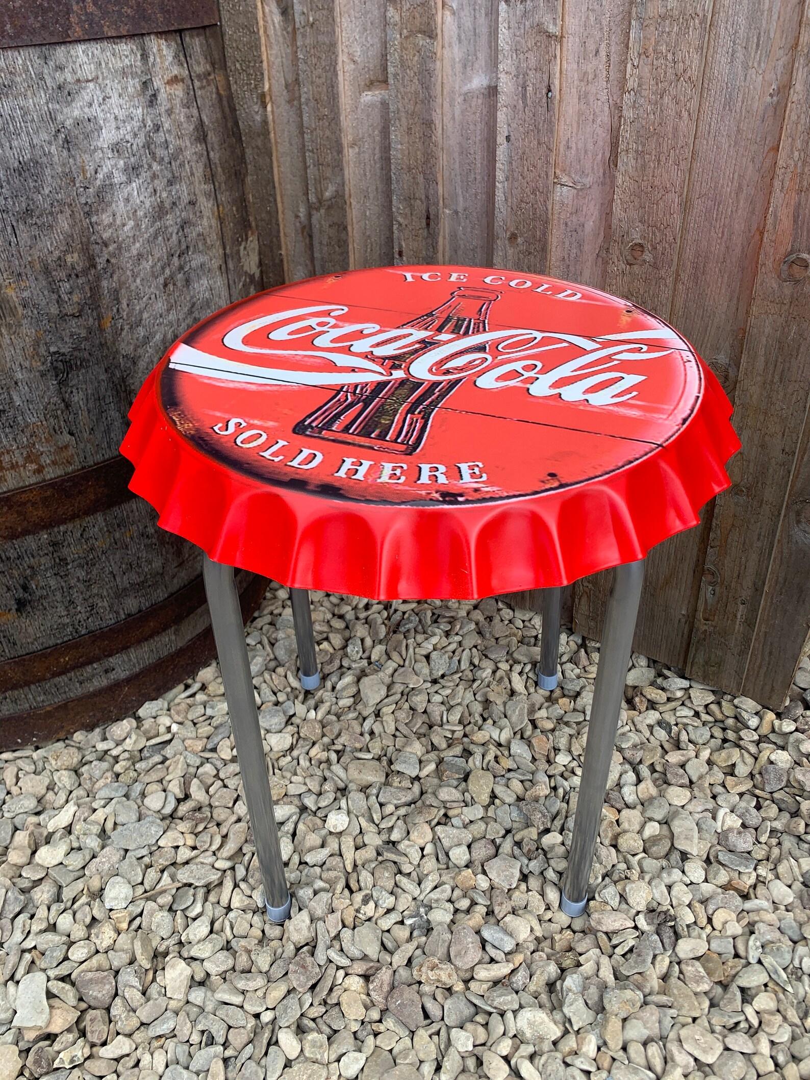 Coca Cola Bottle Top Bar Coffee Table Etsy