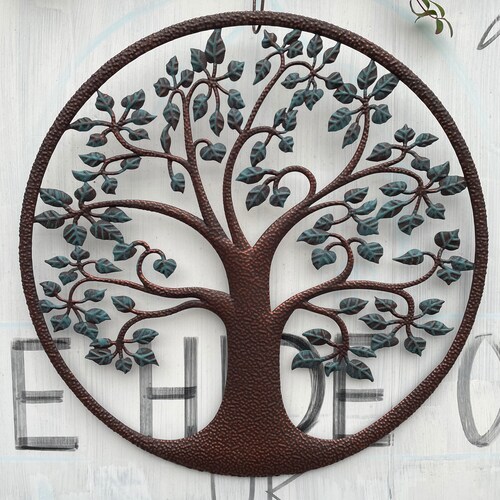Metal Wall Art Decor Tree of Life Etsy UK