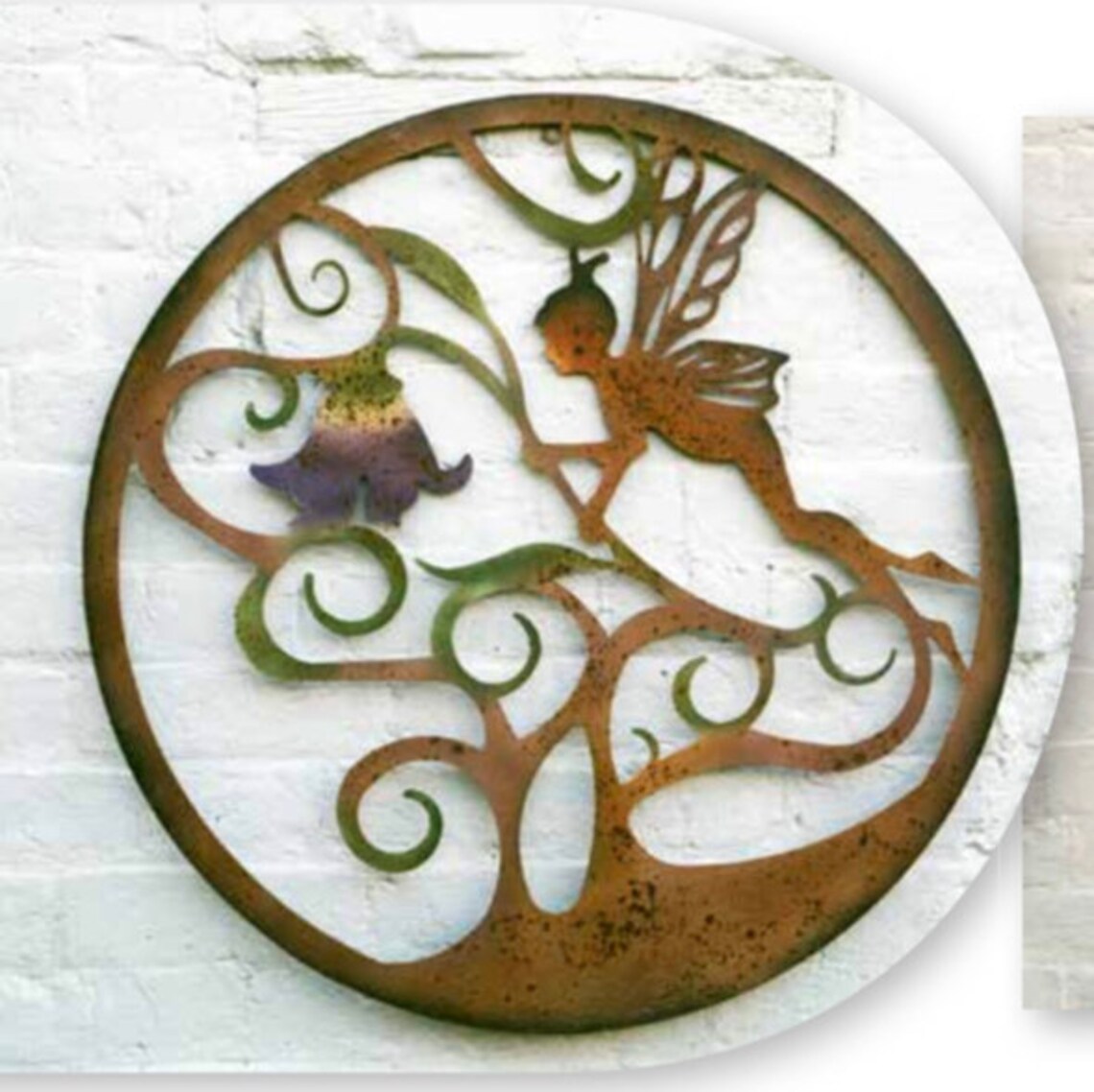 Handcrafted Metal Fairy Garden Wall Art Etsy
