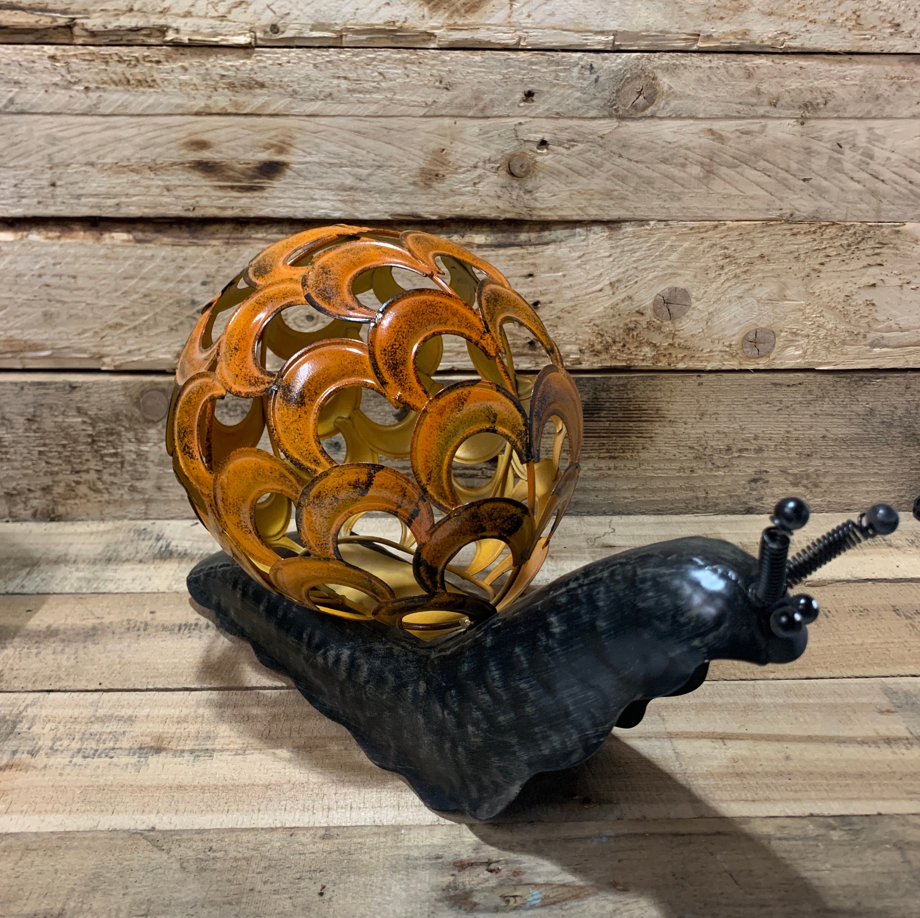 Handcrafted Metal Snail Garden Ornament Statue Sculpture Etsy UK