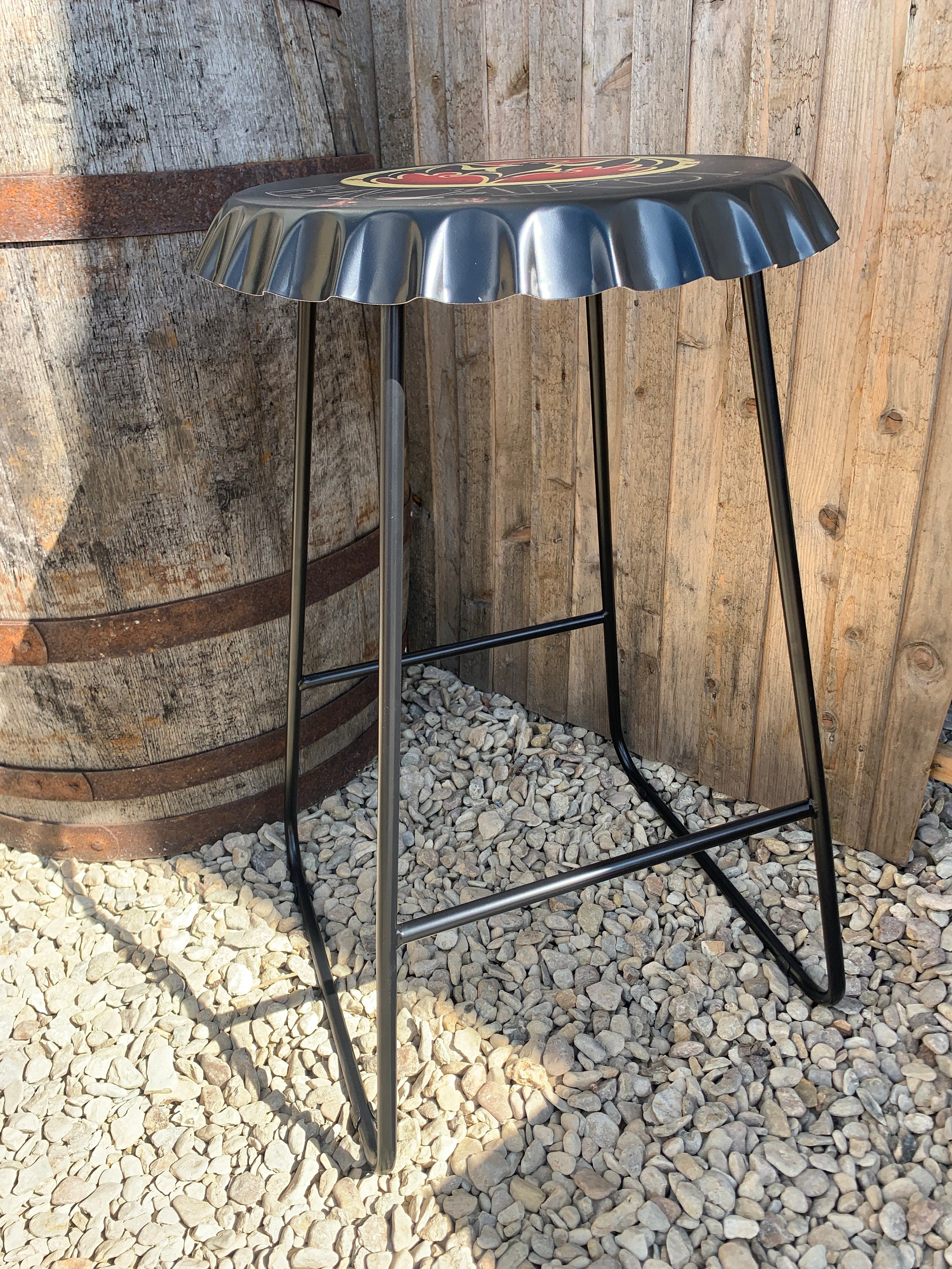 Bacardi Bottle Top Bar Stool Etsy