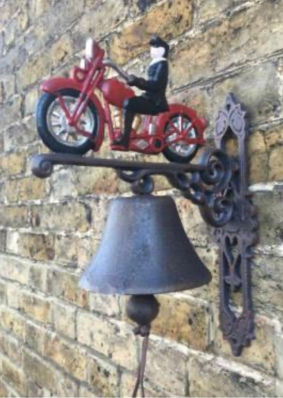 Cast Iron Vintage Motorcycle Wall Mounted Bell Etsy