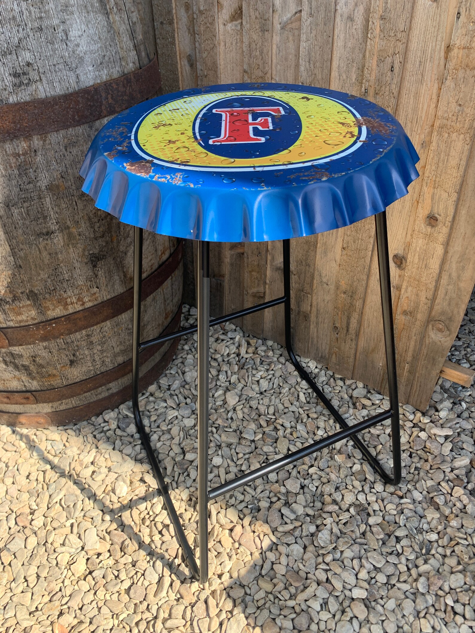 Fosters Lager Bottle Top Bar Stool Etsy