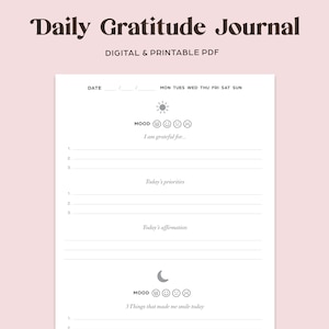 Daily Gratitude Journal for Self-Care image 1