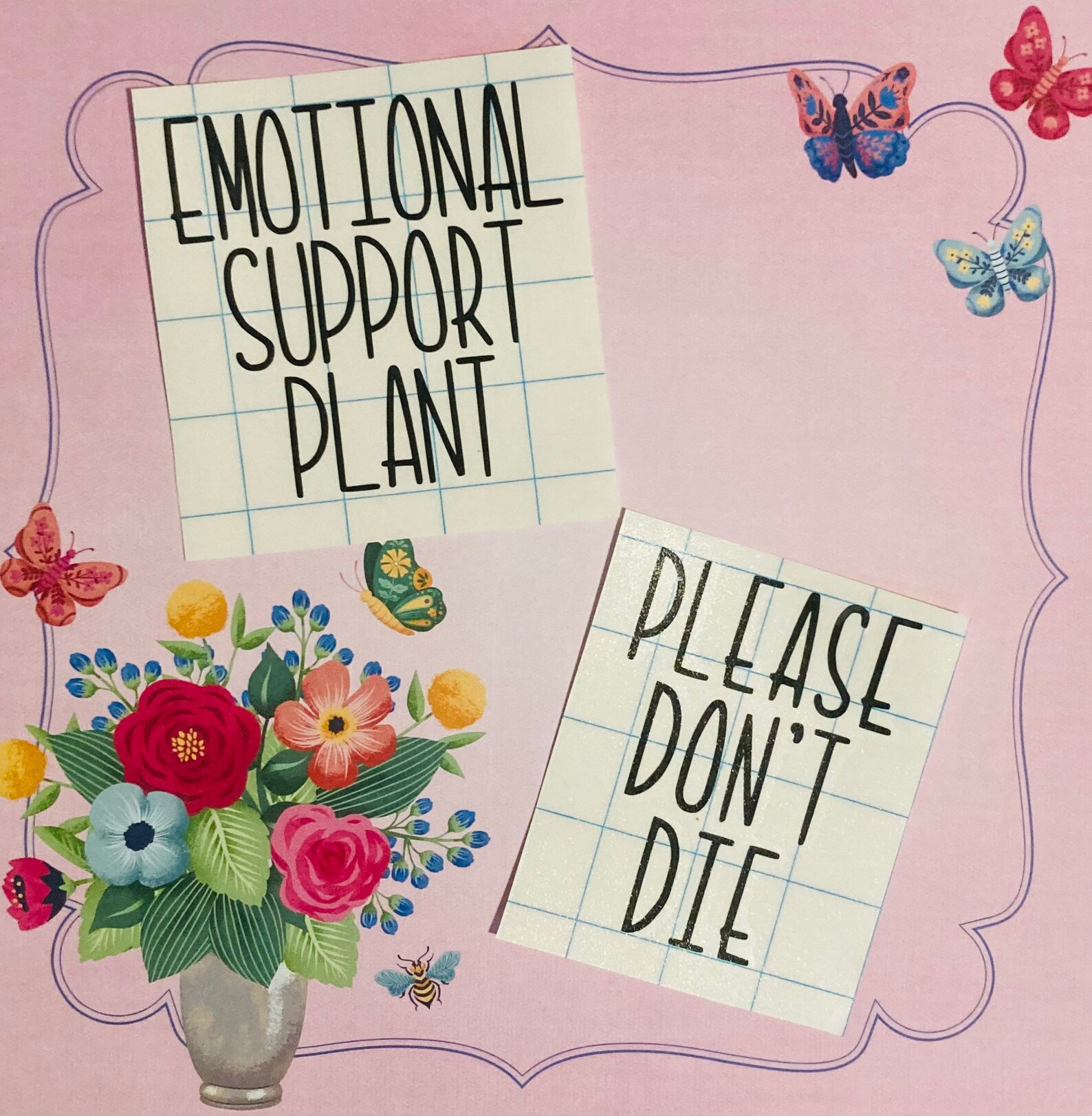 Please Dont Die Planter Decal Waterproof Plant Pun Etsy