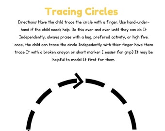 Pre-K Worksheet for kids on the spectrum- Tracing Circles