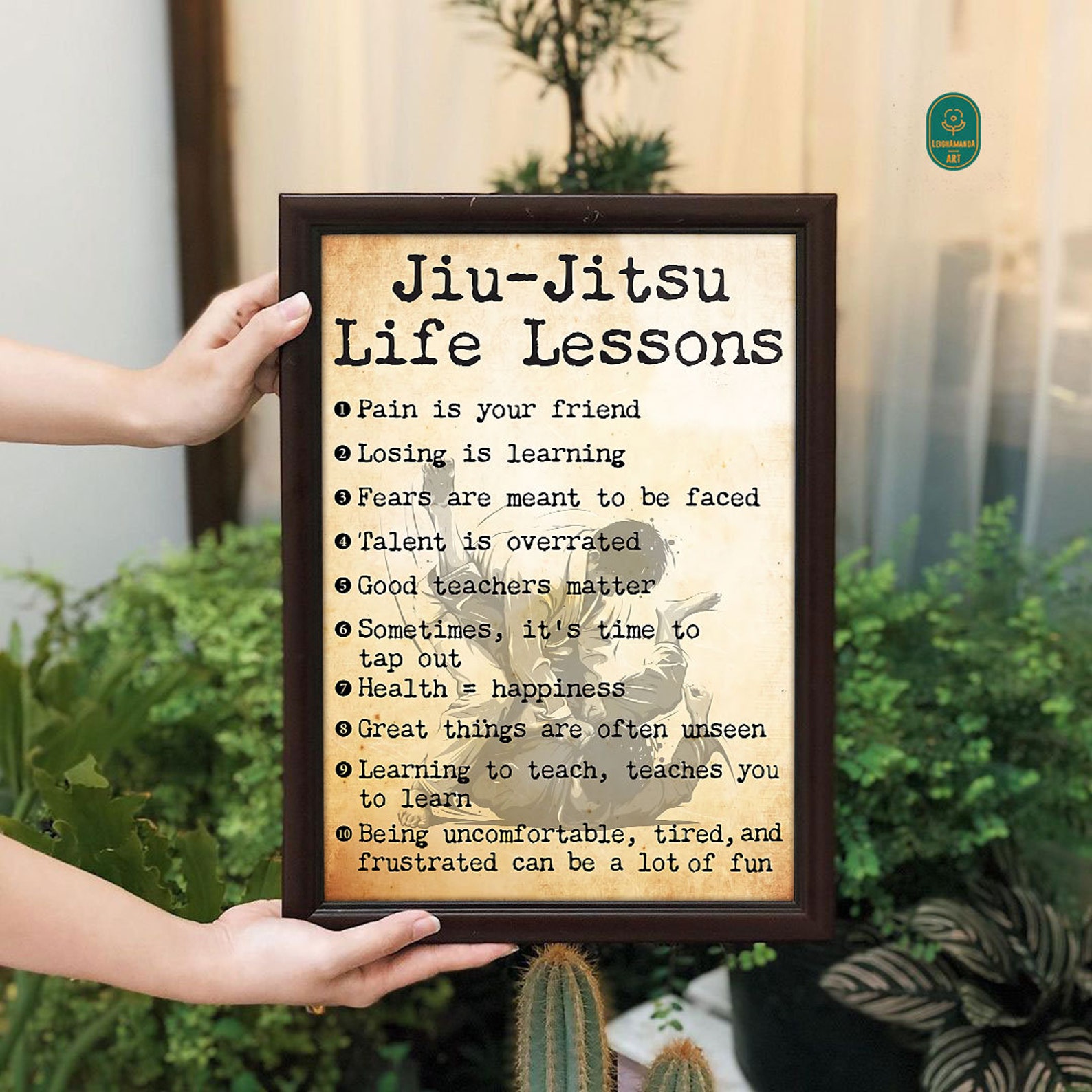 Jiu Jitsu Life Lessons Poster Best Gift For Jiu Jitsu Lover Etsy