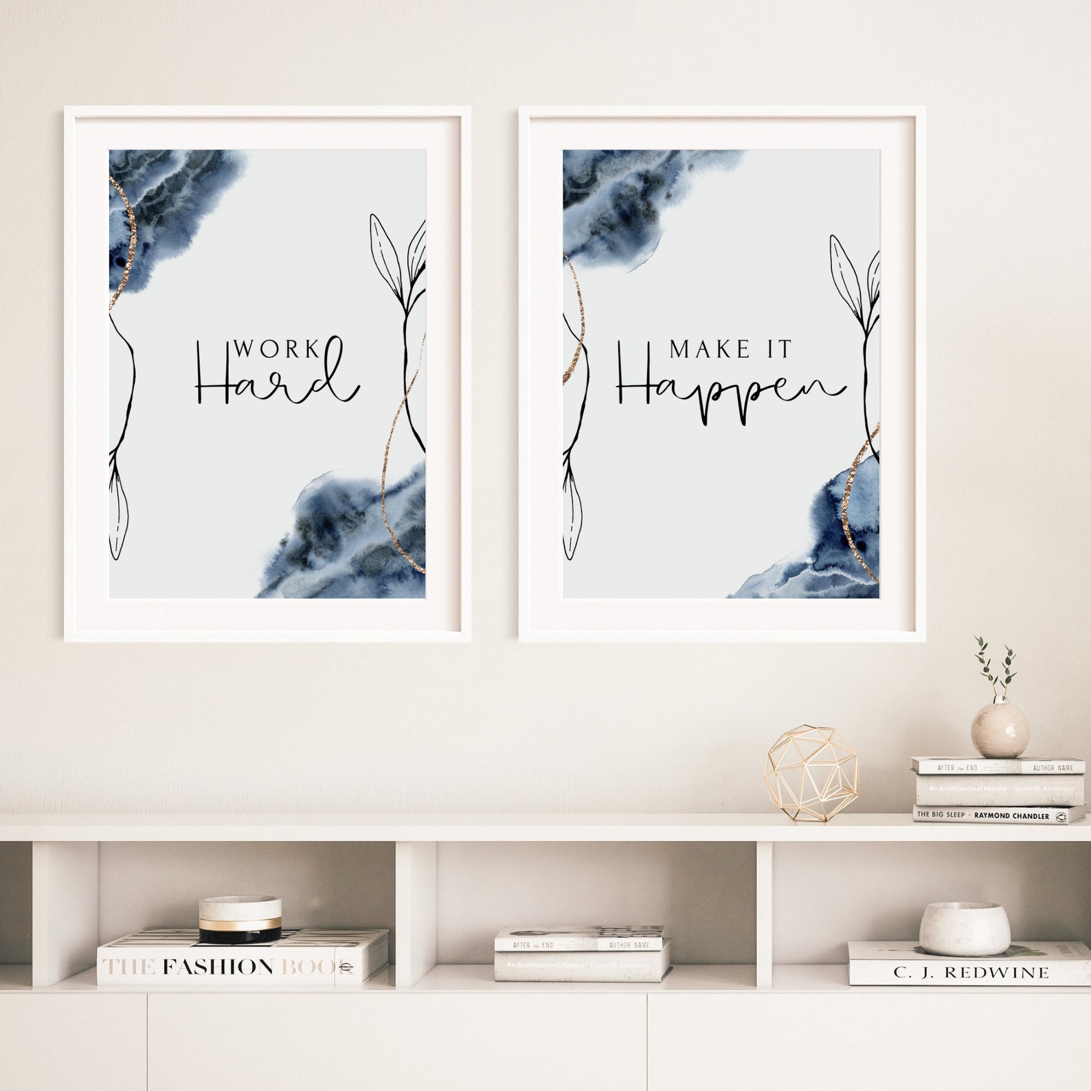 SET of 6 Inspirational Motivational Home Office Wall Art Decor | Etsy