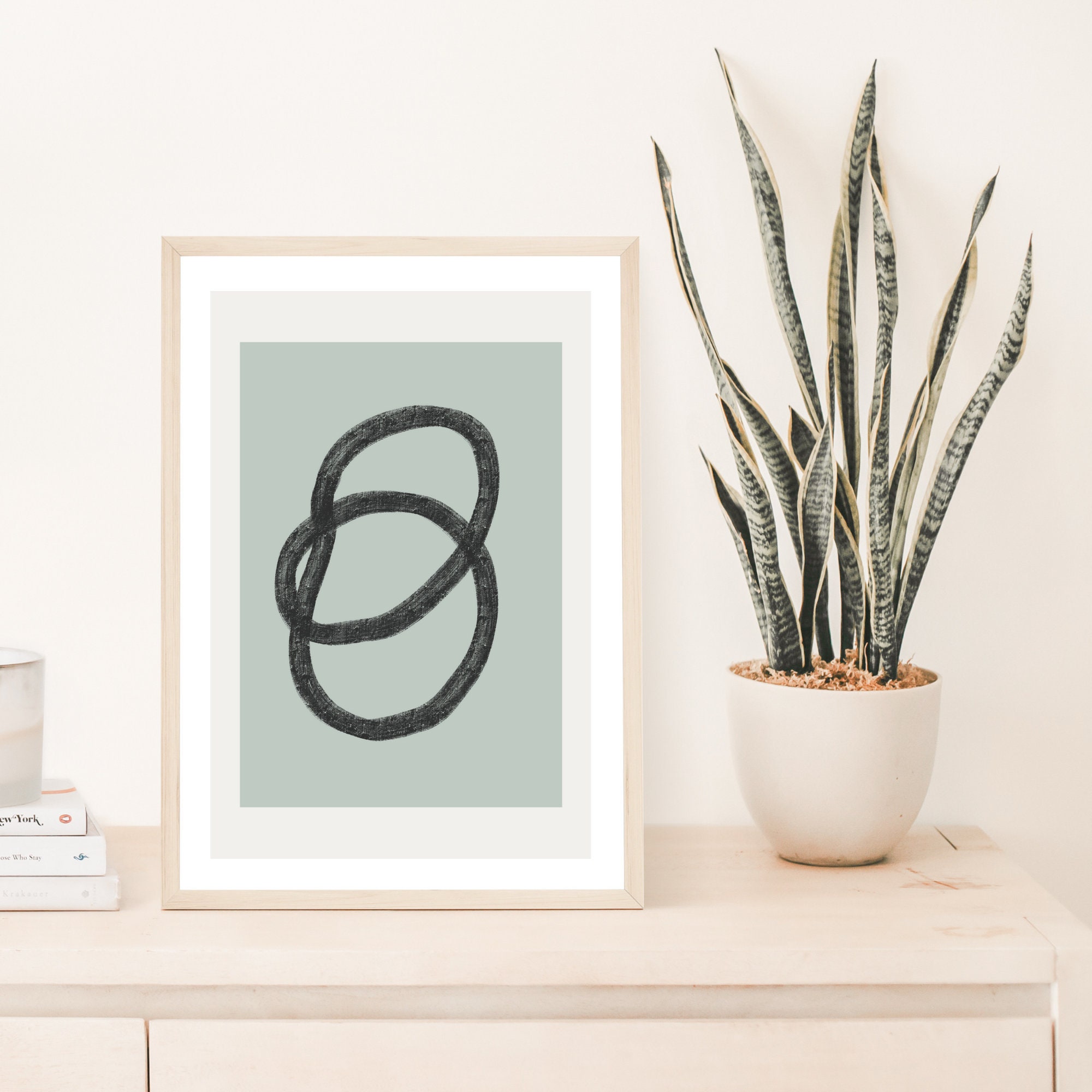 Simple Abstract Art-Minimalist Line Art-Gallery Wall Print | Etsy