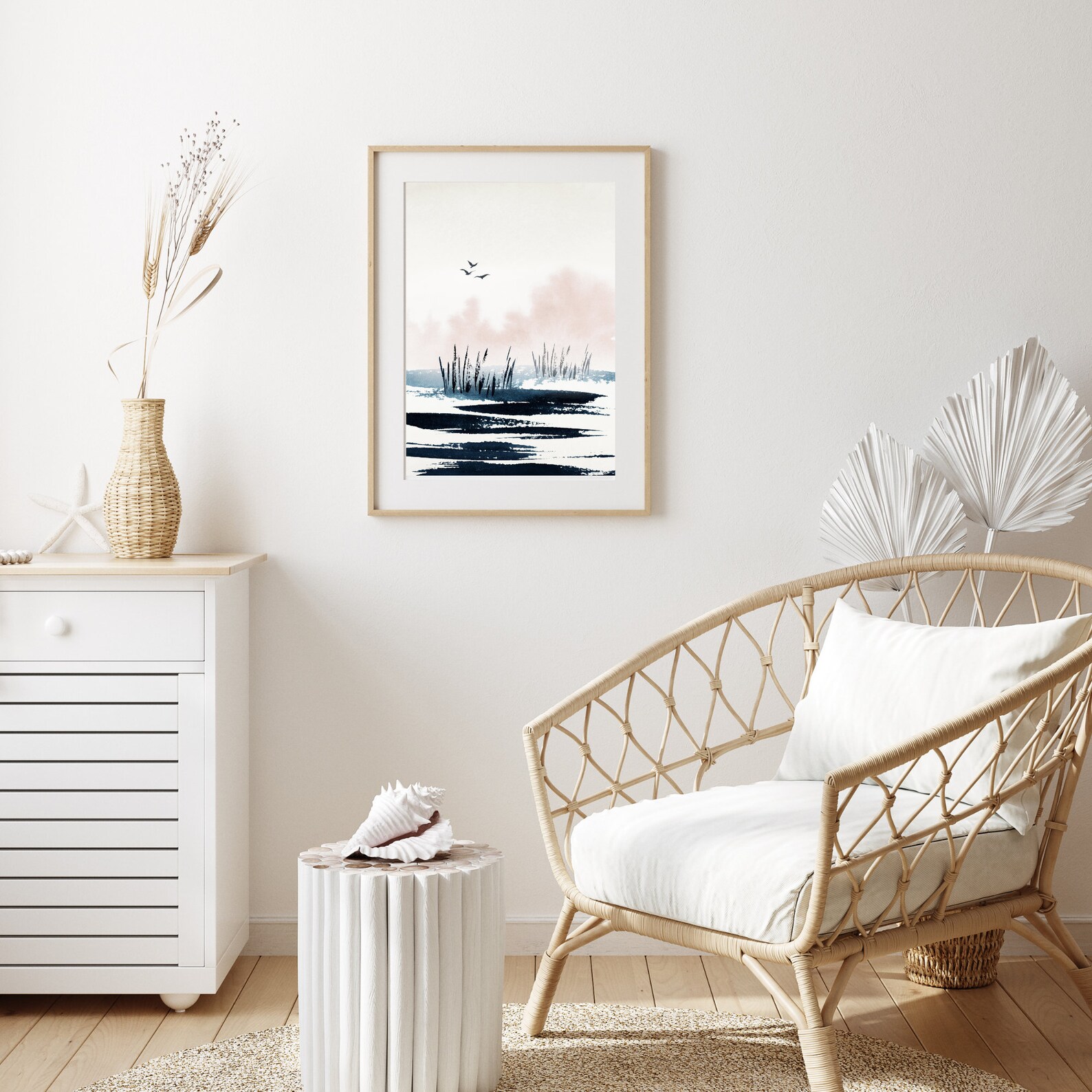 Blue Pink Wall Art Blue Blush Pink Wall Art Nursery Bedroom Etsy