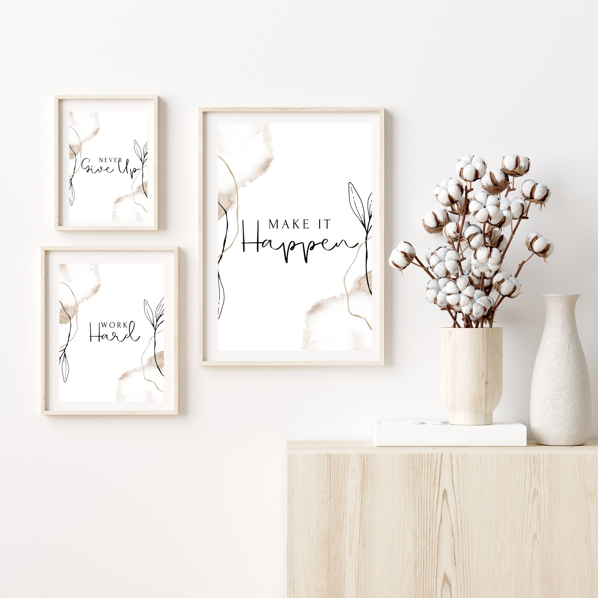 Inspirierende motivierende Home Office Wand Kunst Dekor | Etsy