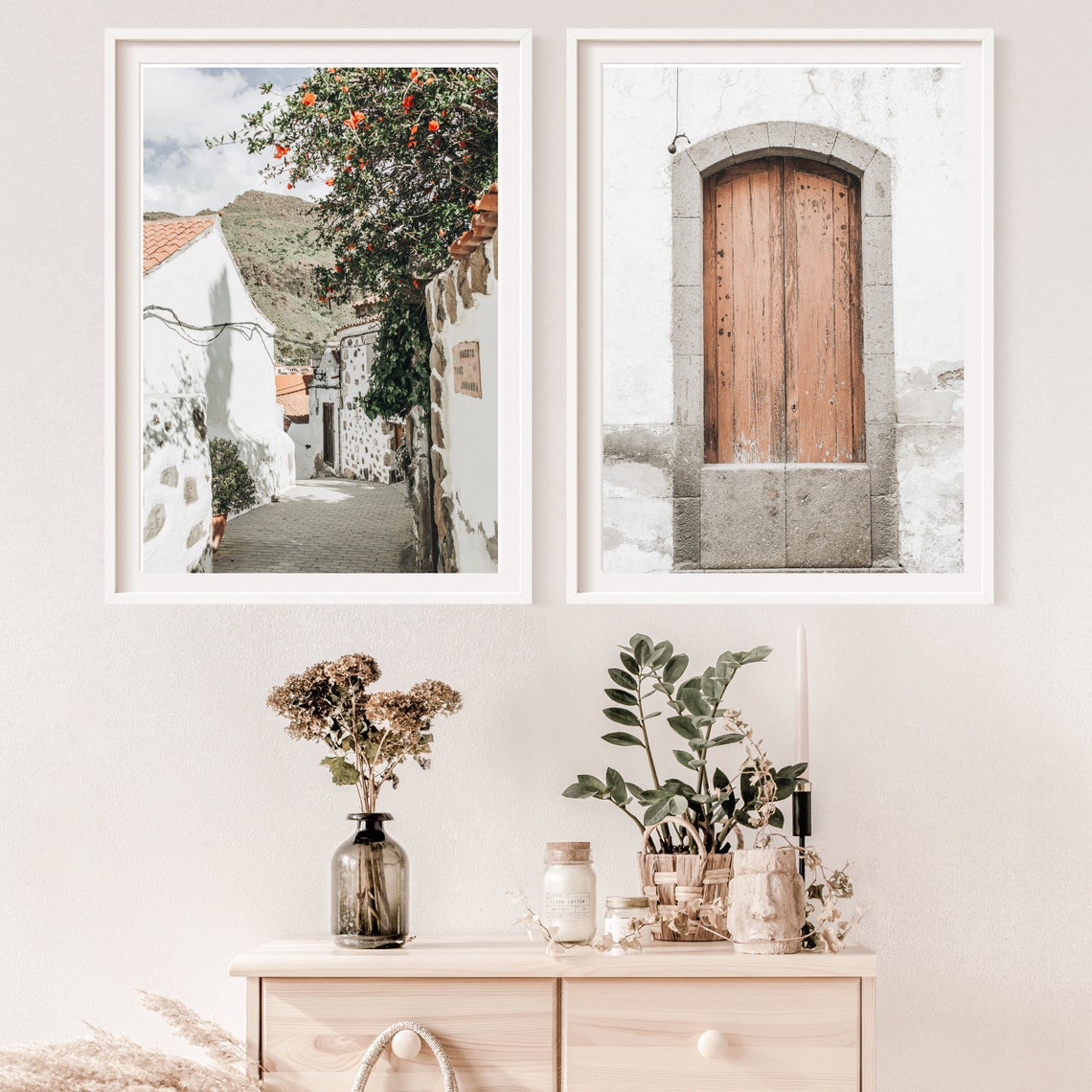 Orange and Green Wall Art Set of 2 Photography Art Set of 2 Etsy