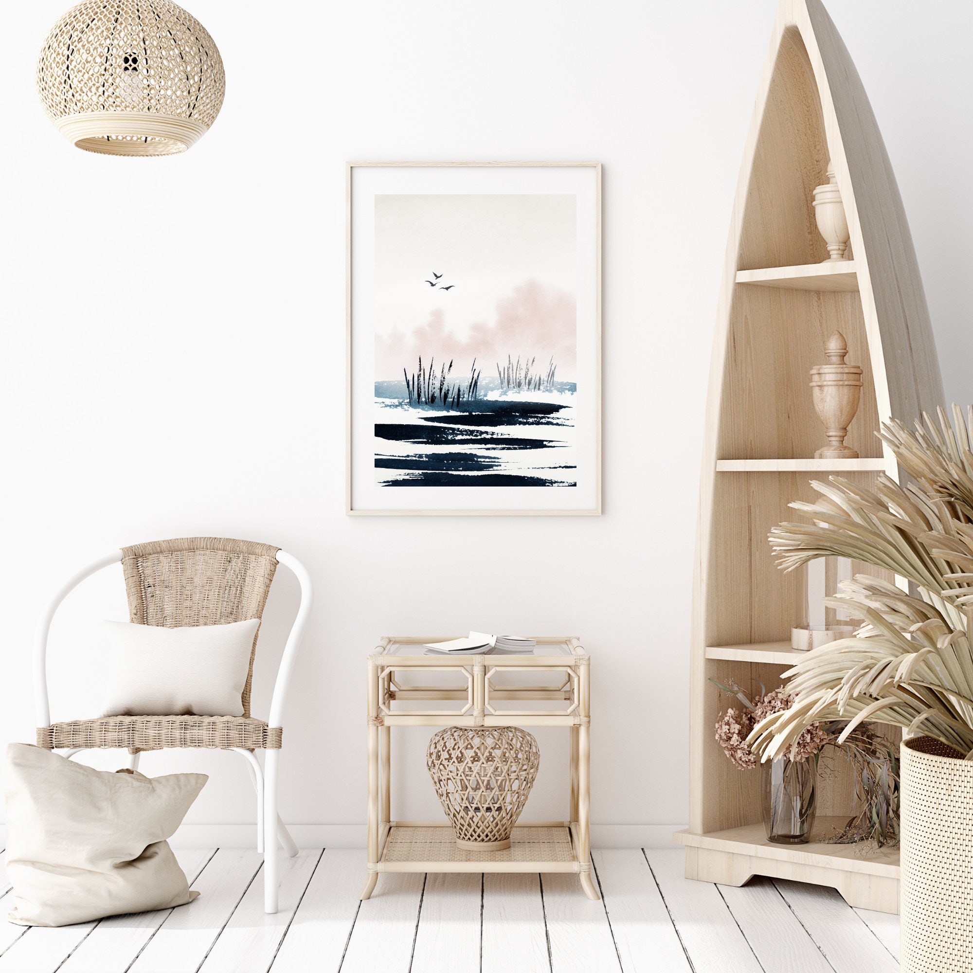 Blue Pink Wall Art Blue Blush Pink Wall Art Nursery Bedroom Etsy