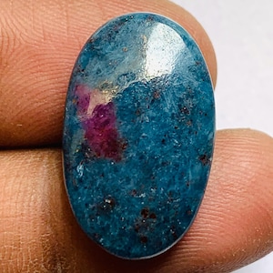 100% NATURAL RUBY KYANITE Cabochon Gemstone Aone Quality Ruby Kyanite 29ct Oval Shape Loose Gemstone For Making Jewellery 24x15x6mm