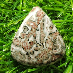 NATÜRLICHE QUALITÄT LEOPARD Haut Jaspis Edelstein Top Qualität Leopard Haut Jaspis Edelstein 38x28x6 Birnen Form Cabochon Schmuck Edelstein