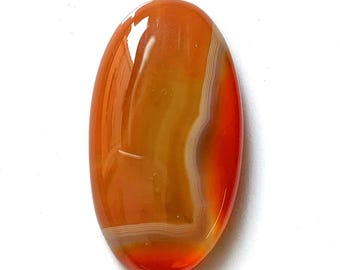 TOPKWALITEIT RODE gestreepte agaat-edelsteen Natuurlijke rode agaat-edelsteen 26 kt ovale losse edelsteen voor het maken van sieraden Edelsteen 32 x 17 x 6 mm