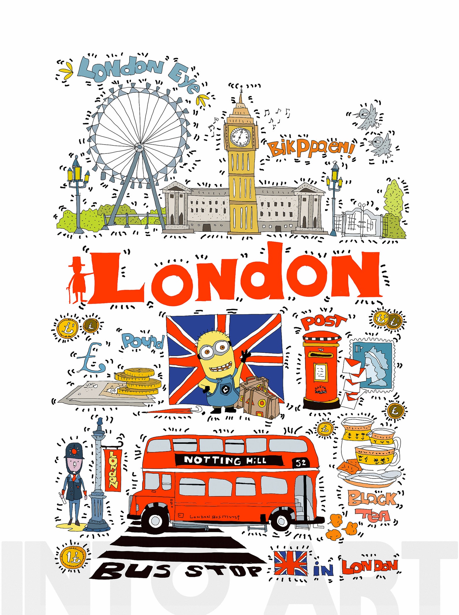 LONDON TRAVEL POSTERDictionaryDecorative artDownload Data Etsy