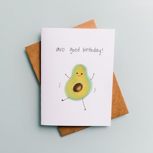 Food Pun Geburtstagskarten - Avocado - Avo Good Birthday!