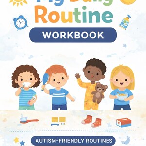 Autism Workbook for Kids Ages 3-7 – Feelings, Calm Down Activities (Printable PDF)