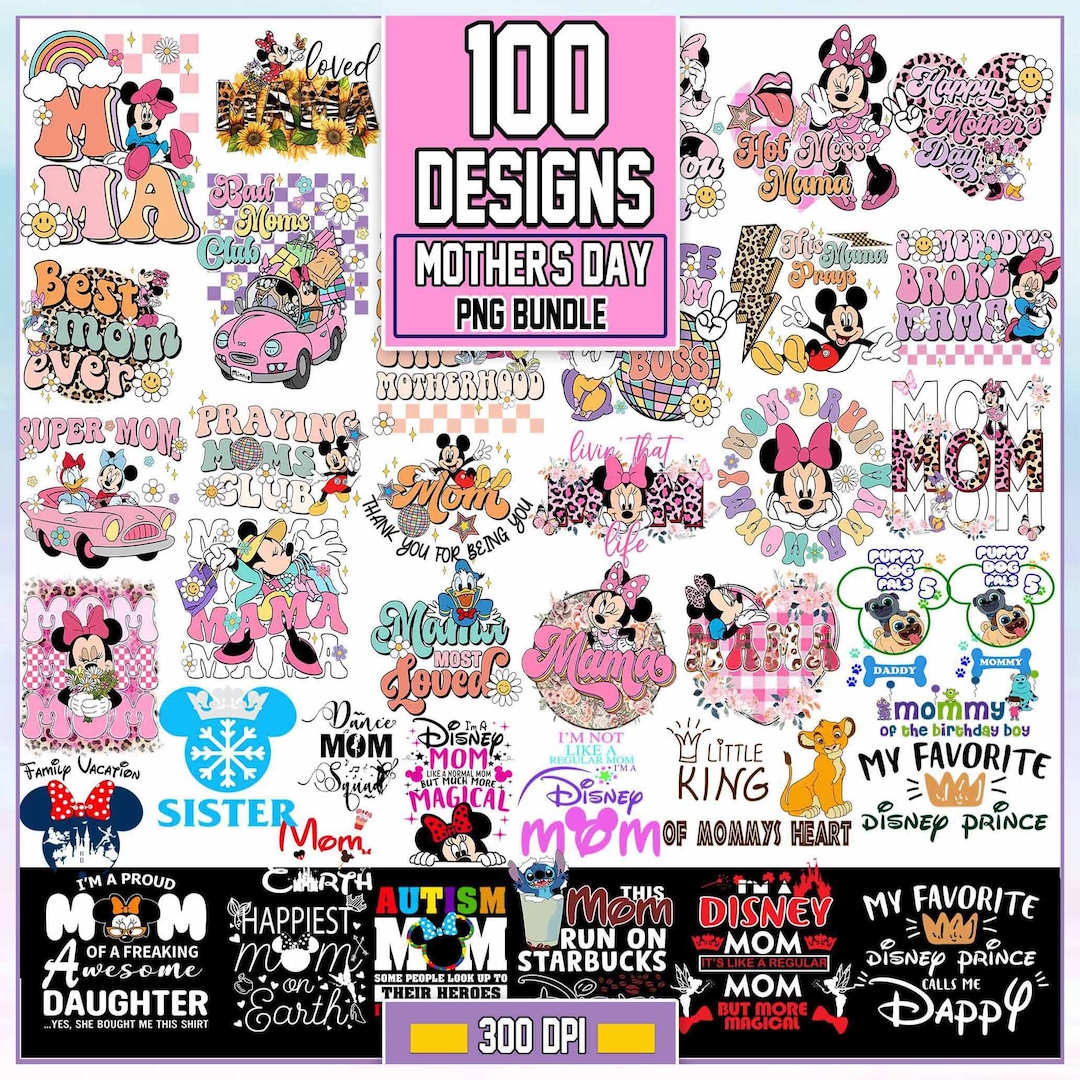 Disney Mother's Day PNG Bundle, Mother Quotes PNG, Mom Png, Digital ...