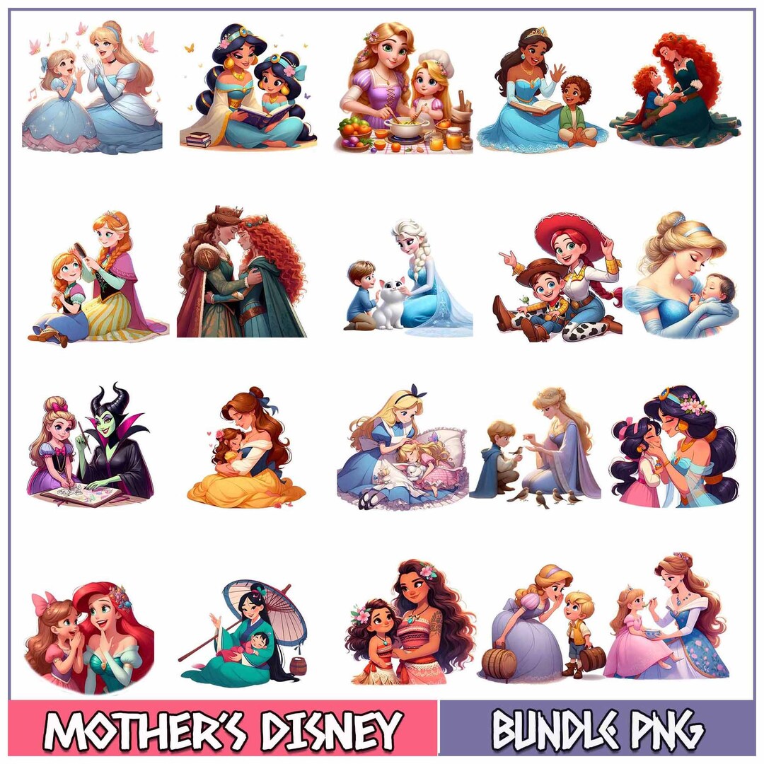 Disney Mother's Day PNG Bundle, Mother Quotes PNG, Mom Png, Family ...