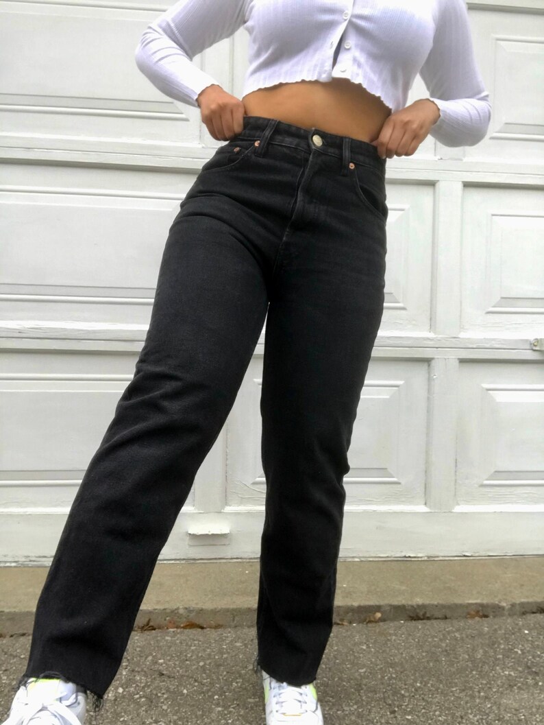 ZARA Hi-Rise straight leg jeans