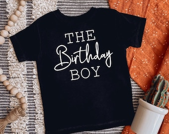The Birthday Boy Toddler T-Shirt, Minimalist Toddler Boy Shirts, First Birthday, Second Birthday, Baby Boys Smash Cake Outfit
