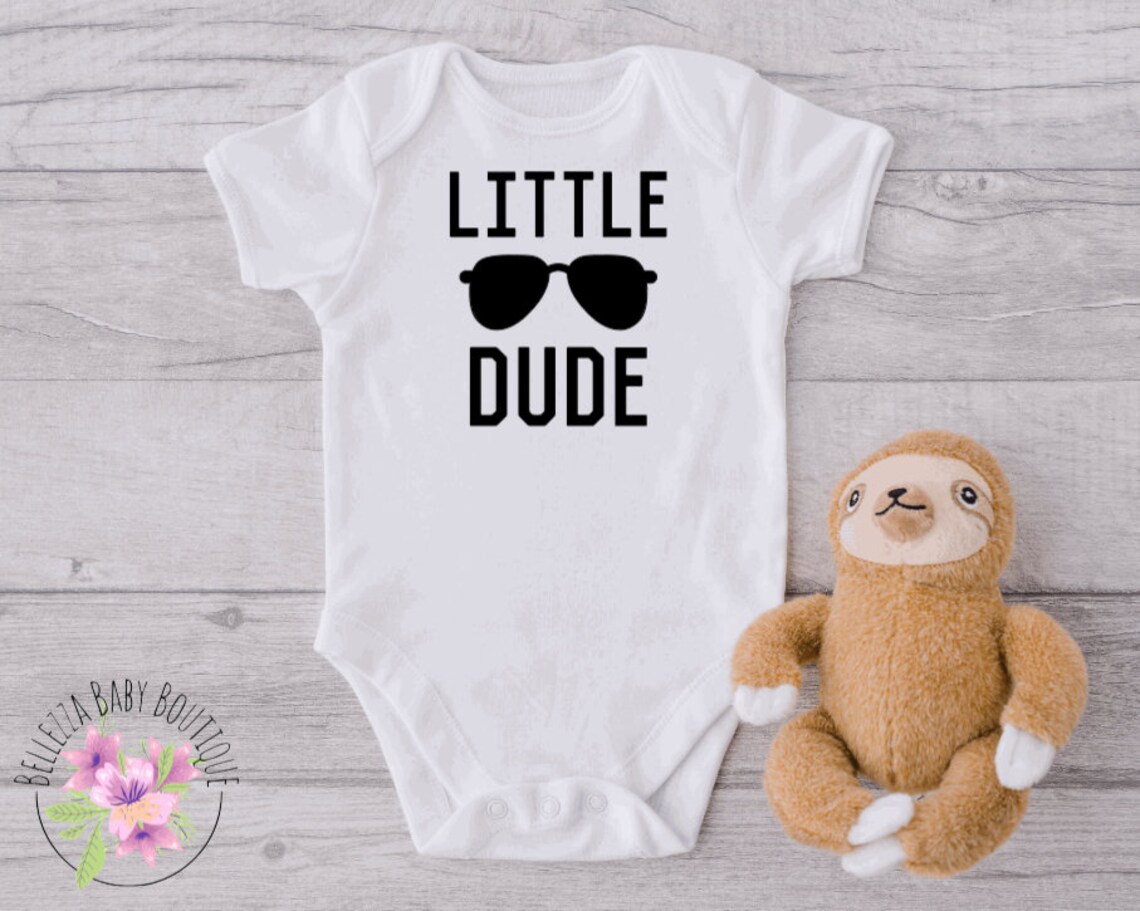 Little Dude Baby Boys Onesie Toddler Shirt Minimalist Funny Etsy UK