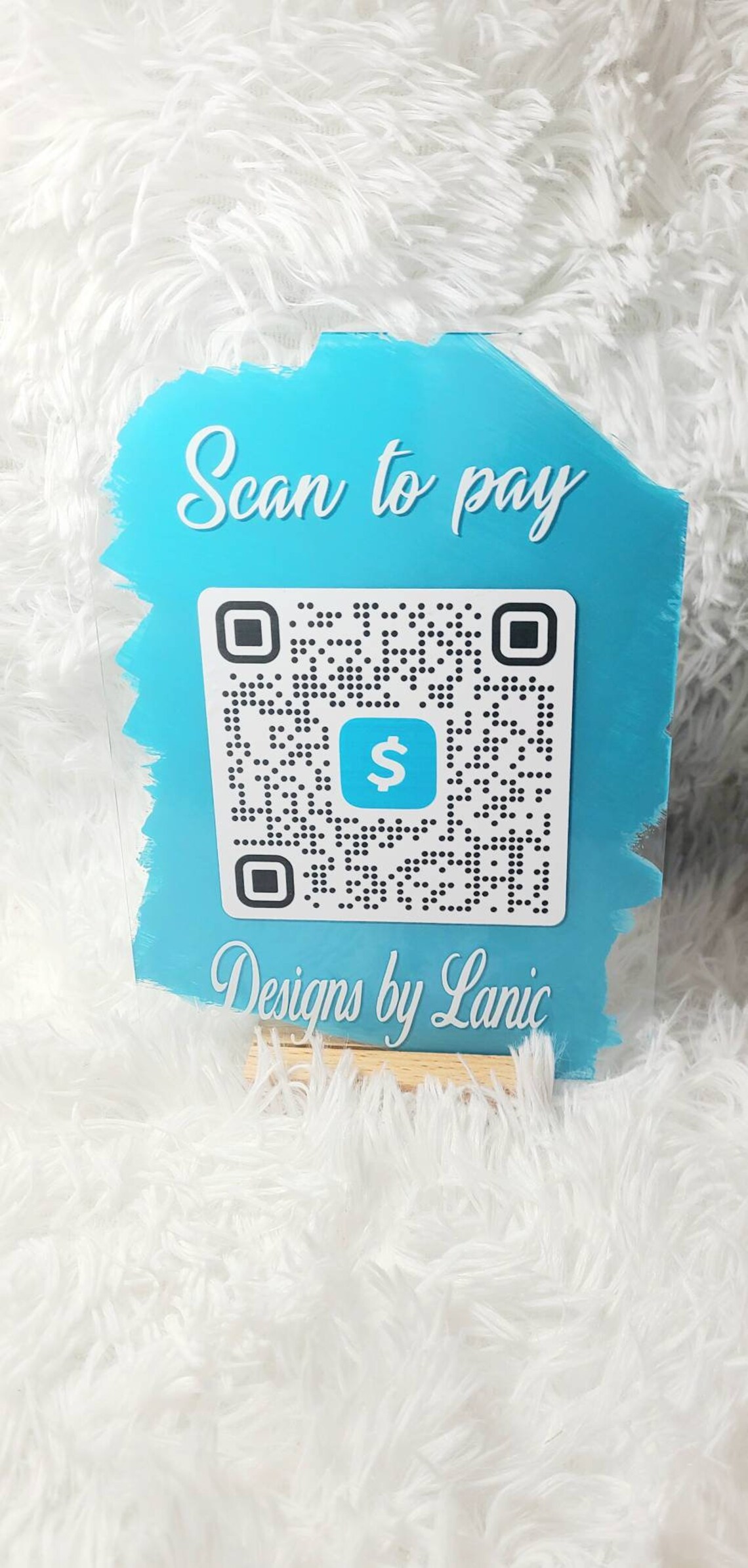 Scan and pay Sign Acrylic Signs Cashapp Sign QR code sign Etsy