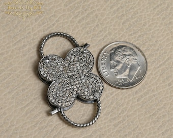 Diamant-Box-Verschluss, 925 Silber Pave-Diamant-Verschluss, Diamant-Verschluss, Diamant-Verschluss, Diamant-Verschluss