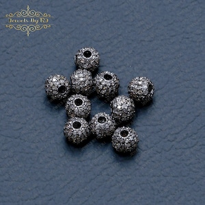 Diamond Bead Ball, Beads for bracelets, Diamond Beads Finding, Diamond Small Beads, Pave Diamond Beads, Round Diamond Bead Ball
