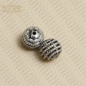 Diamond Bead Balls, Beads for bracelets, Diamond Beads Finding, Diamond Small Beads, Pave Diamond Beads, Round Diamond Bead Ball