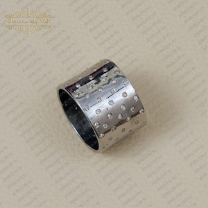 Diamond Silver Ring, Diamond Silver Band Ring, 925 Silver Oxidized Ring, Pave Diamond Ring, Pave Diamond Jewelry, Pave DIAMOND MAN RING