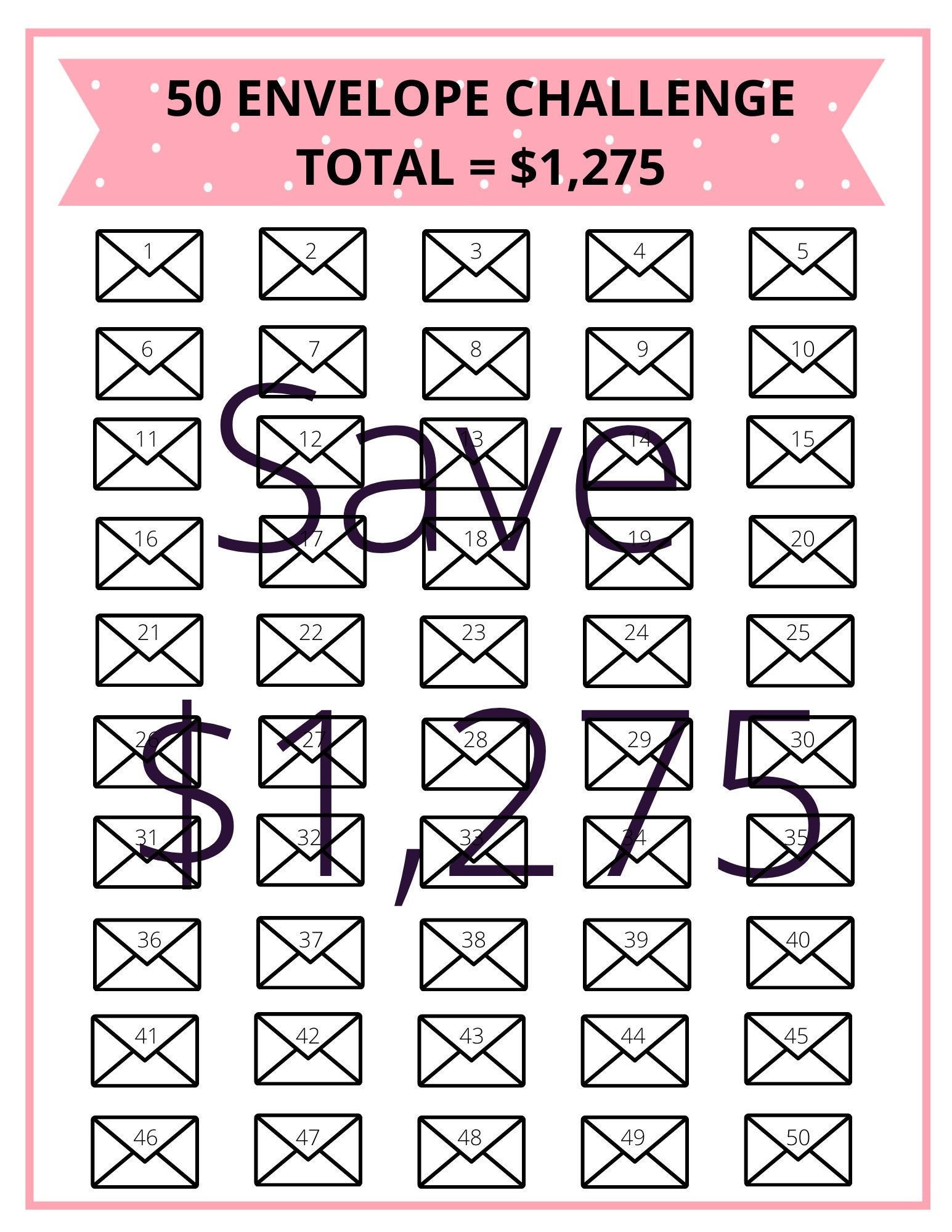 Envelope Challenge Printable Printable Word Searches Envelope Challenge Printable Printable Word Searches
