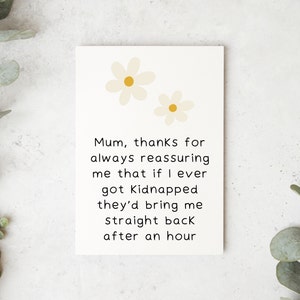 Personalised Funny Mother's Day Card