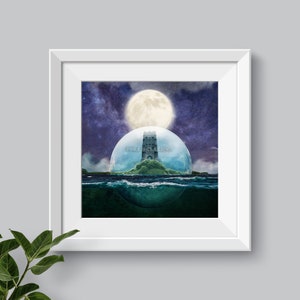 The Guarding of Forevermore (Glastonbury Tor, St Michaels Tower Inspired Illustration) PRINTABLE Digital Download