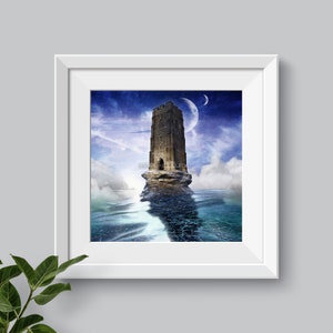 Illusions Of Forevermore (Glastonbury Tor, St Michaels Tower Inspired Illustration) PRINTABLE Digital Download