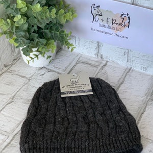 Beanie Cable Alpaca Hat