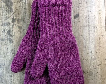 Alpaca Mittens Adult Boucle Lined - BOLD COLORS