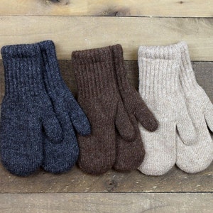 Alpaca Mittens Adult Boulce Lined- NATURAL COLORS