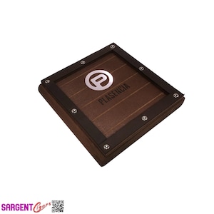 Caixa de charutos vazia de madeira Plasencia Reserva Churchill 8,5x8,25x1,5