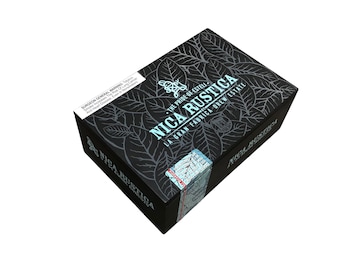 Caja de puros de madera vacía Nica Rustica Adobe Robusto 8,25 x 5,75 x 3,25